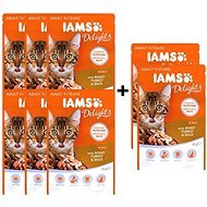 Kapsička IAMS moriak a kačica v želé 85 g 6 + 2 ks ZDARMA - Kapsička pre mačky