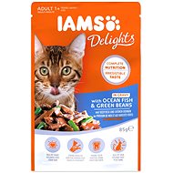 IAMS Ocean Fish and Greenbeans in Sauce, 85g - Cat Food Pouch