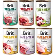 Brit Paté & Meat Mix Pack 6 × 400 g (Beef, Chicken, Turkey, Lamb, Venison) - Canned Dog Food