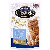 Butcher's Classic Delicious Dinners with Trout and Cod, CIG, 100g - Cat Food Pouch