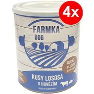 FARMKA DOG 800 g s lososom, 4 ks - Konzerva pre psov