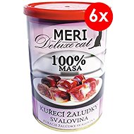 MERI  Deluxe Chicken Stomachs - Muscle 400g, 6 pcs - Canned Food for Cats