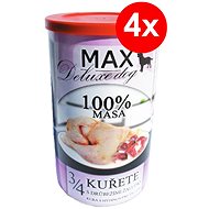 MAX Deluxe 3/4 Chicken with Poultry Stomachs 1200g, 4 pcs - Canned Dog Food