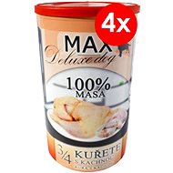 MAX Deluxe 3/4 Chicken with Duck 1200g, 4 pcs - Canned Dog Food