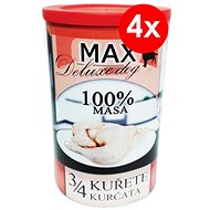 MAX Deluxe 3/4 Chicken 1200g, 4 pcs - Canned Dog Food