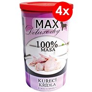 MAX Deluxe Chicken Wings 1200g, 4 pcs - Canned Dog Food