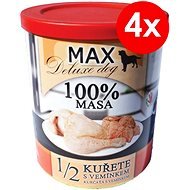 MAX deluxe 1/2 kuřčaťa s vemienkom 800 g, 4 ks - Konzerva pre psov