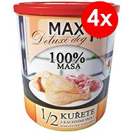 MAX Deluxe 1/2 Chicken with Duck Hearts 800g, 4 pcs - Canned Dog Food
