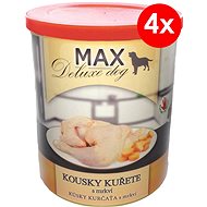 MAX Deluxe Chicken Pieces with Carrot 800g, 4 pcs - Canned Dog Food