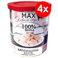 MAX Deluxe Turkey Muscle without Bone 800g, 4 pcs - Canned Dog Food