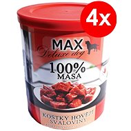 MAX Deluxe Beef Muscle Cubes 800g, 4 pcs - Canned Dog Food