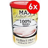 MAX Deluxe Chicken Breast without Bone 400g, 6 pcs - Canned Dog Food