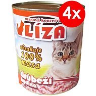 LIZE Canned Food for Cats, Poultry, 800g, 4 pcs - Canned Food for Cats