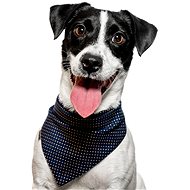 Chiweto Denny M, Dark Blue, Gold Dot - Dog Scarves
