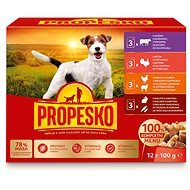 Propesko Pouch for Dogs - Chicken/Lamb, Turkey, Rabbit/Carrot, Beef  12 × 100g - Dog Food Pouch