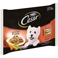 Cesar Selection in Sauce 4 × 100g - Dog Food Pouch
