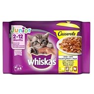 Whiskas Pouches Casserole Junior Poultry in Jelly 4 × 85g - Cat Food Pouch