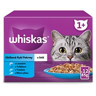 Whiskas Capsules Favourite Fish Food in jelly for adult cats 12 × 85 g - Cat Food Pouch