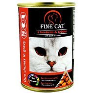 Fine Cat Konzerva pre mačky DUO Hovädzie s morčacím 12× 415 g - Konzerva pre mačky