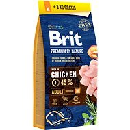 Brit Premium by Nature Adult M 15 + 3 kg - Granule pro psy
