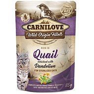 Carnilove Cat Pouch Rich in Quail Enriched with Dandelion for sterilized 85 g - Kapsička pre mačky