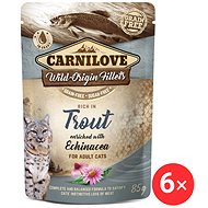 Carnilove Cat Pouch Rich in Trout Enriched with Echinacea 6 × 85 g - Cat Food Pouch