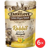 Carnilove Cat Pouch Rich in Rabbit Enriched with Marigold 6 × 85 g - Cat Food Pouch