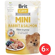 Brit Care Mini Rabbit & Salmon Fillets in Gravy 6 × 85 g - Dog Food Pouch
