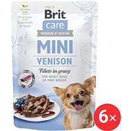 Brit Care Mini Venison Fillets in Gravy 6 × 85 g - Dog Food Pouch