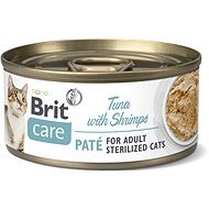 Brit Care Cat Sterilized Tuna Paté with Shrimps 70 g - Konzerva pre mačky
