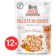 Brit Care Cat Fillets in Gravy Choice Chicken 12× 85 g - Kapsička pre mačky