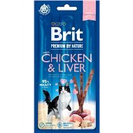 Brit Premium by Nature Cat Sticks with Chicken & Liver 3 ks - Maškrty pre mačky