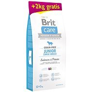Brit Care Grain-free Junior Large Breed Salmon & Potato 12 + 2 kg - Granuly pre psov