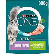 Purina ONE Bifensis Sensitive dry food for cats, turkey 800g - Cat Kibble