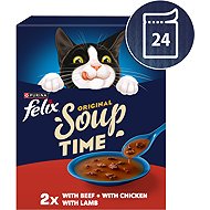 Felix Soup soups for cats beef, chicken, lamb 6x48g 4 pcs - Cat Soup