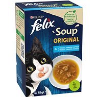 Felix Soup Delicious Selection of Fish with Cod, Tuna and Flounder 6 × 48g - Cat Soup