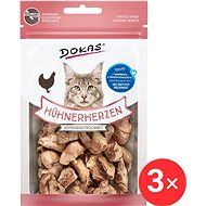 Dokas - Freeze dried chicken hearts for cats 3 × 15 g - Cat Treats