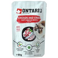 Ontario Chicken and crab pocket in broth 80 g - Cat Soup