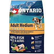 Ontario Adult Medium Fish & Rice 2,25 kg - Dog Kibble