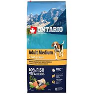 Ontario Adult Medium Fish & Rice 12 kg - Dog Kibble