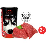 Fine Dog Canned beef 100% meat 2 × 1200 g - Canned Dog Food