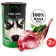 Fine Dog canned venison 100% meat 2 × 1200 g - Canned Dog Food