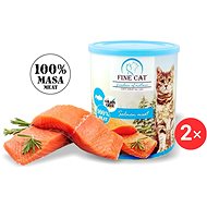 FINE Cat FoN canned food for cats LOSOS 100% MEAT 2 × 800g - Canned Food for Cats
