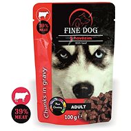 Fine Dog pocket adult beef in sauce 22 × 100 g - Dog Food Pouch