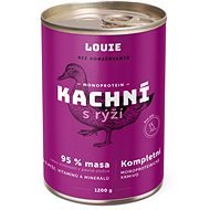 Louie Kompletné krmivo – kačacie (95 %) s ryžou (5 %) 1200 g - Konzerva pre psov