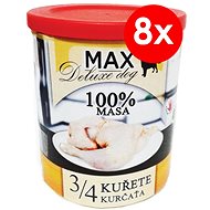 MAX Deluxe 3/4 Chicken 800g, 8 pcs - Canned Dog Food