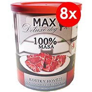 MAX Deluxe Beef Muscle Chunks with Cartilage 800g, 8 pcs - Canned Dog Food