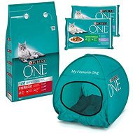 Purina ONE Sterilcat with Beef 3kg + 2 × Purina One Indoor Pouches 4 × 85g - Cat Kibble