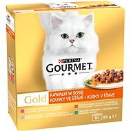 Gourmet gold Multipack kúsky v šťave so zeleninou 8 × 85 g - Konzerva pre mačky