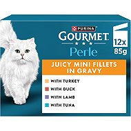 Gourmet Perle pouches for cats, turkey, duck, lamb, tuna in juice 12x85g - Cat Food Pouch